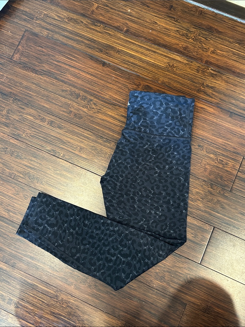Nancy Rose Performance Black Leopard Print Leggings